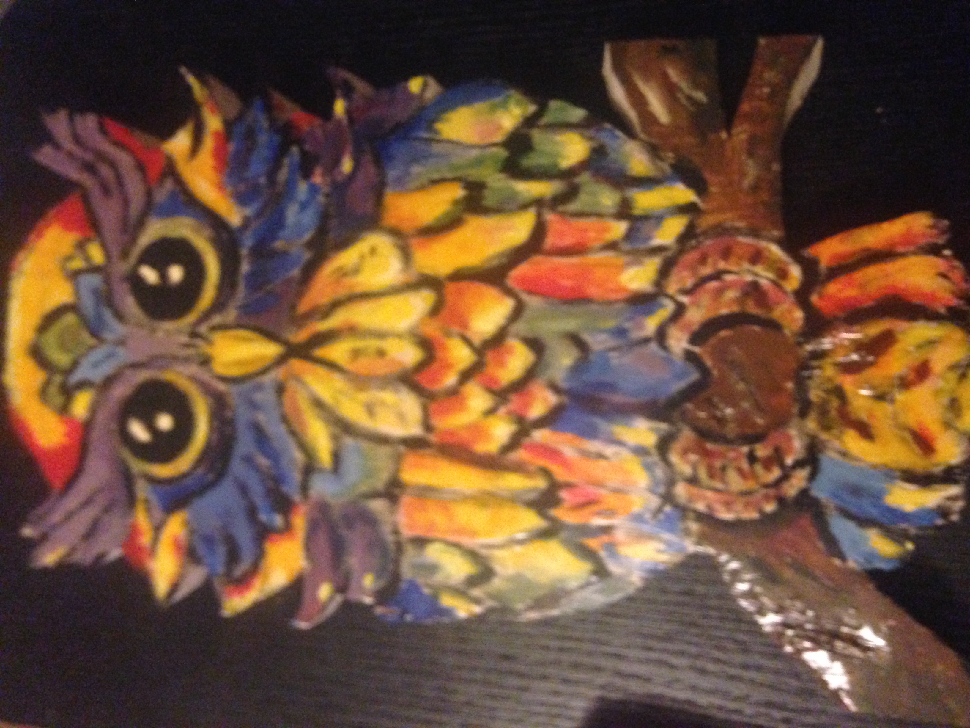 Garden Owl Painted 