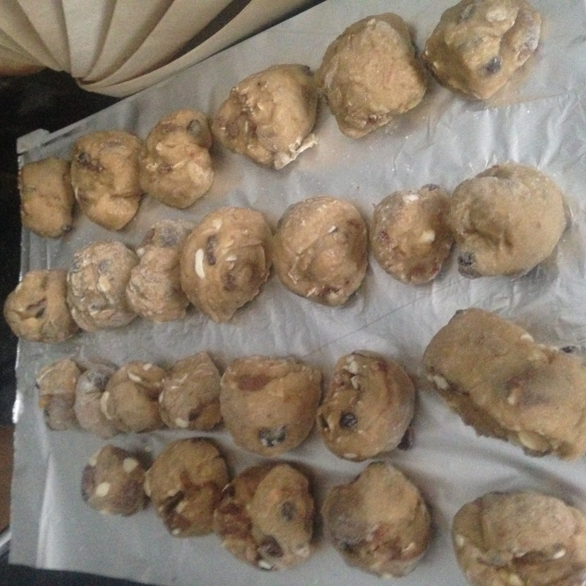 Cookie dough ready to go